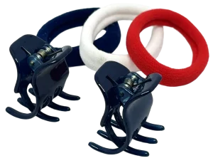 Set de ganchos azules y tres colas