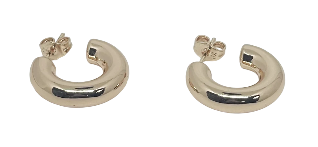 Aretes dorados de rodio