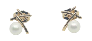 Aretes dorados de rodio