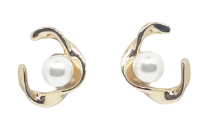 Aretes dorados de rodio