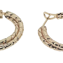 Argollas doradas de rodio