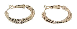 Argollas doradas de rodio