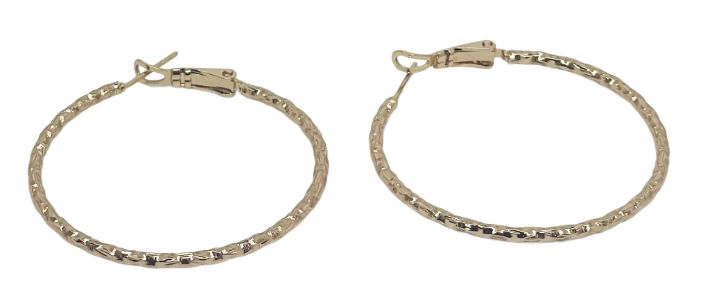 Argollas doradas de rodio