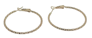 Argollas doradas de rodio