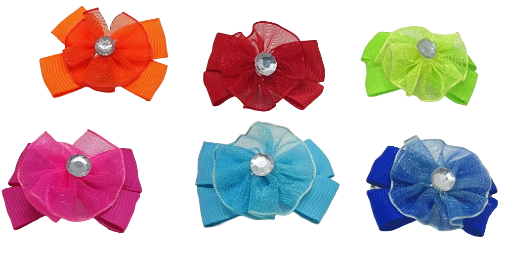 Set de 6 moñas, varios colores