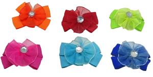 Set de 6 moñas, varios colores